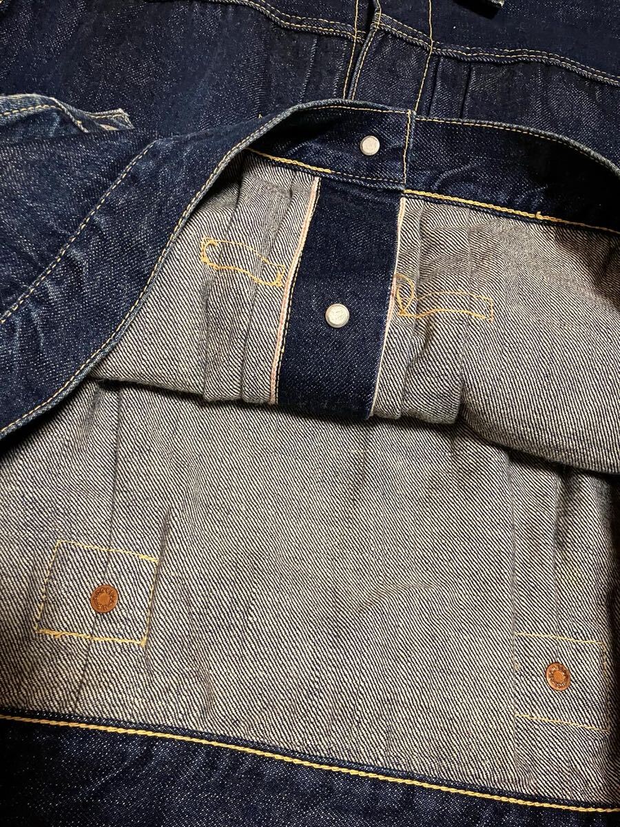 【送料無料】希少サイズ42 初期 フルカウント 2107 リーバイス 506 XX 1st ヴィンテージ レプリカ デニムジャケット Gジャン FULLCOUNT_画像8