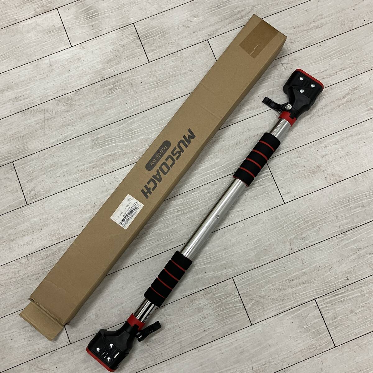 ●【MUSCOACH/ムスコウチ】トレーニング懸垂バー 72-110cm【未使用】★29191_画像3