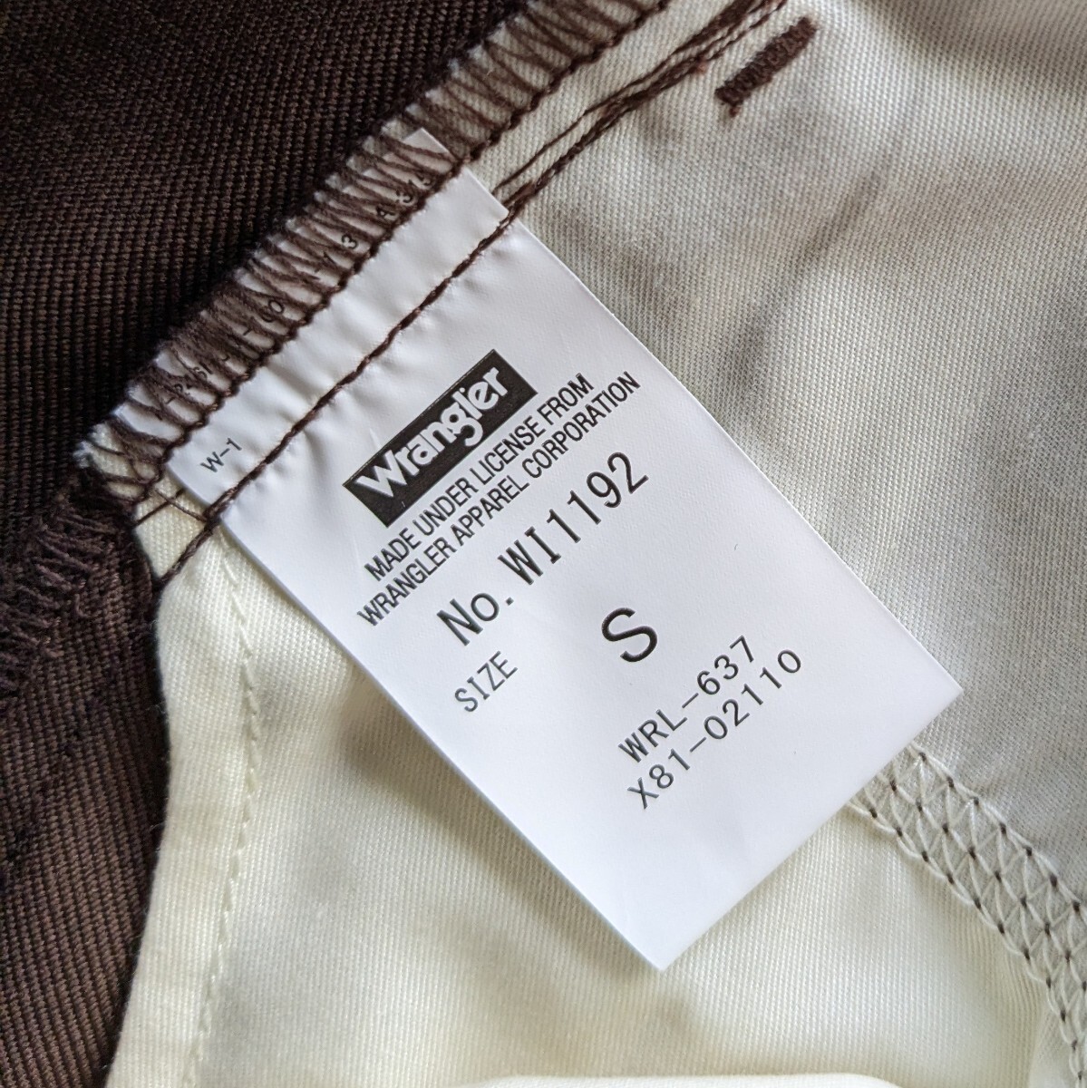 新品 タグ付き Wrangler ランチャー パンツ 未使用 ラングラー S 茶 スラックス_画像5