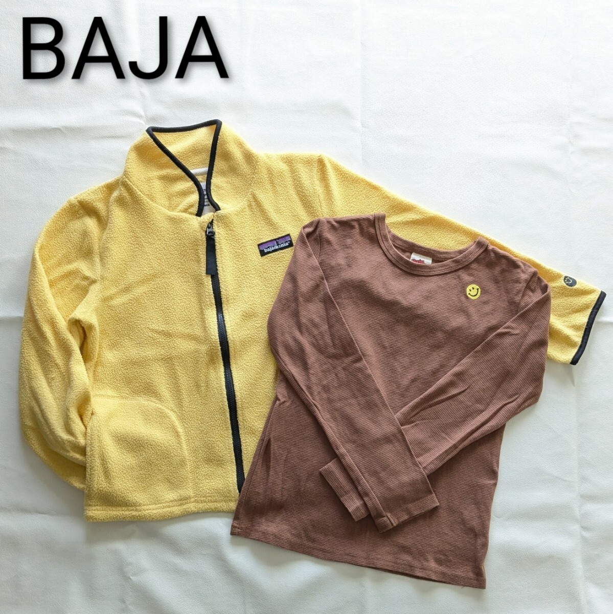 BAJA 子供服 130cm 2点セット バハスマイル ジャケット ロンT スマイリー_画像1