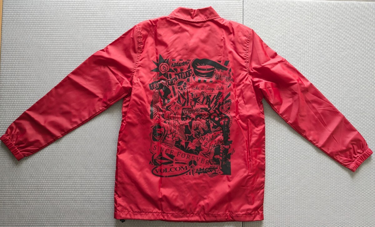新品 VOLCOM コーチジャケット 未使用 ボルコム ナイロンジャケット S 赤_画像8