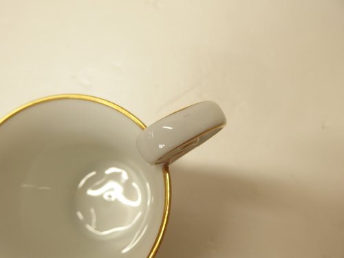 1050429w【ドイツ ALT TIRSCHENREUTH ティルシェンロイト デミタスカップ＆ソーサー】花柄 金彩/コーヒーカップ/中古品_画像9