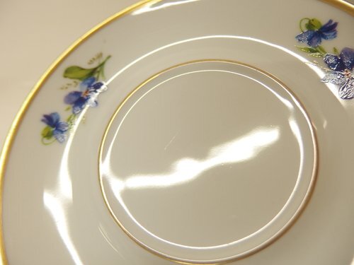 1050429w【ドイツ ALT TIRSCHENREUTH ティルシェンロイト デミタスカップ＆ソーサー】花柄 金彩/コーヒーカップ/中古品_画像6