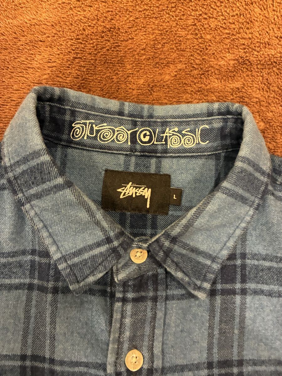 stussy ステューシー　ネルシャツ シャツ アメカジ 長袖 古着_画像3