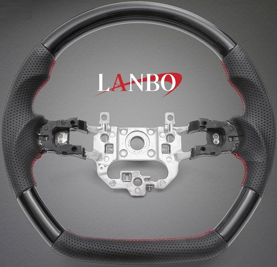 【M's】 JF5 JF6 N-BOX N-BOXカスタム N-BOXジョイ (2023.10-) LANBO ガングリップ ステアリング ハンドル (ピアノブラック) ランボ LSH26C_画像1