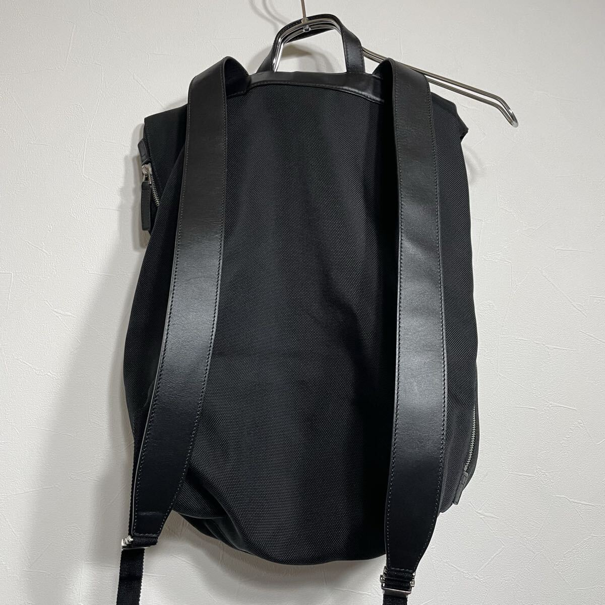 GUCCI グッチ シェリーライン バックパック デイパック リュックサック レザー リュック キャンバス ブラック レザー 大容量 _画像2