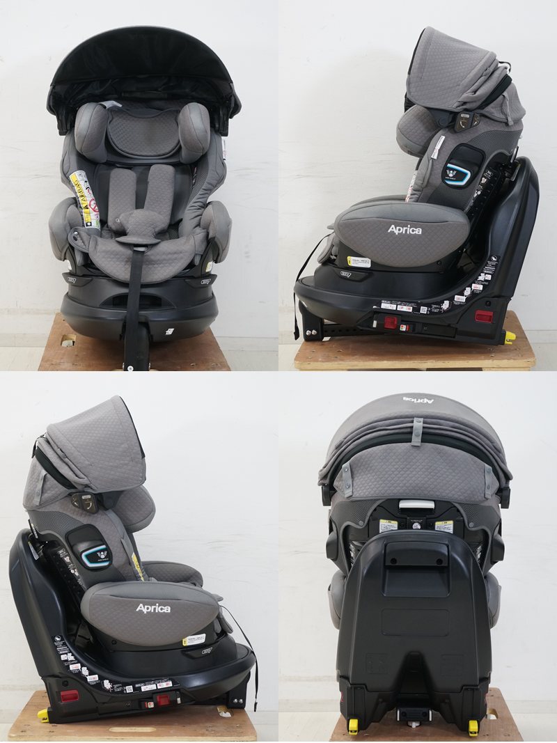東ハ:【アップリカ】チャイルドシート フラウディア グロウ ISOFIX 360° セーフティー プレミアム グレームーン 2040694 ★送料無料★_画像3