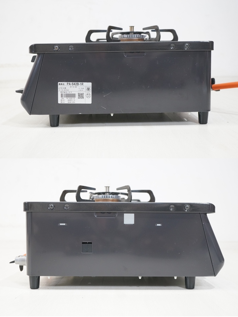 東ハ:【パロマ】ガステーブル PA-S42B-R 2021年 右強火力 LPガス プロパンガス 安心のSiセンサーコンロ ガスコンロ ★送料無料★_画像3