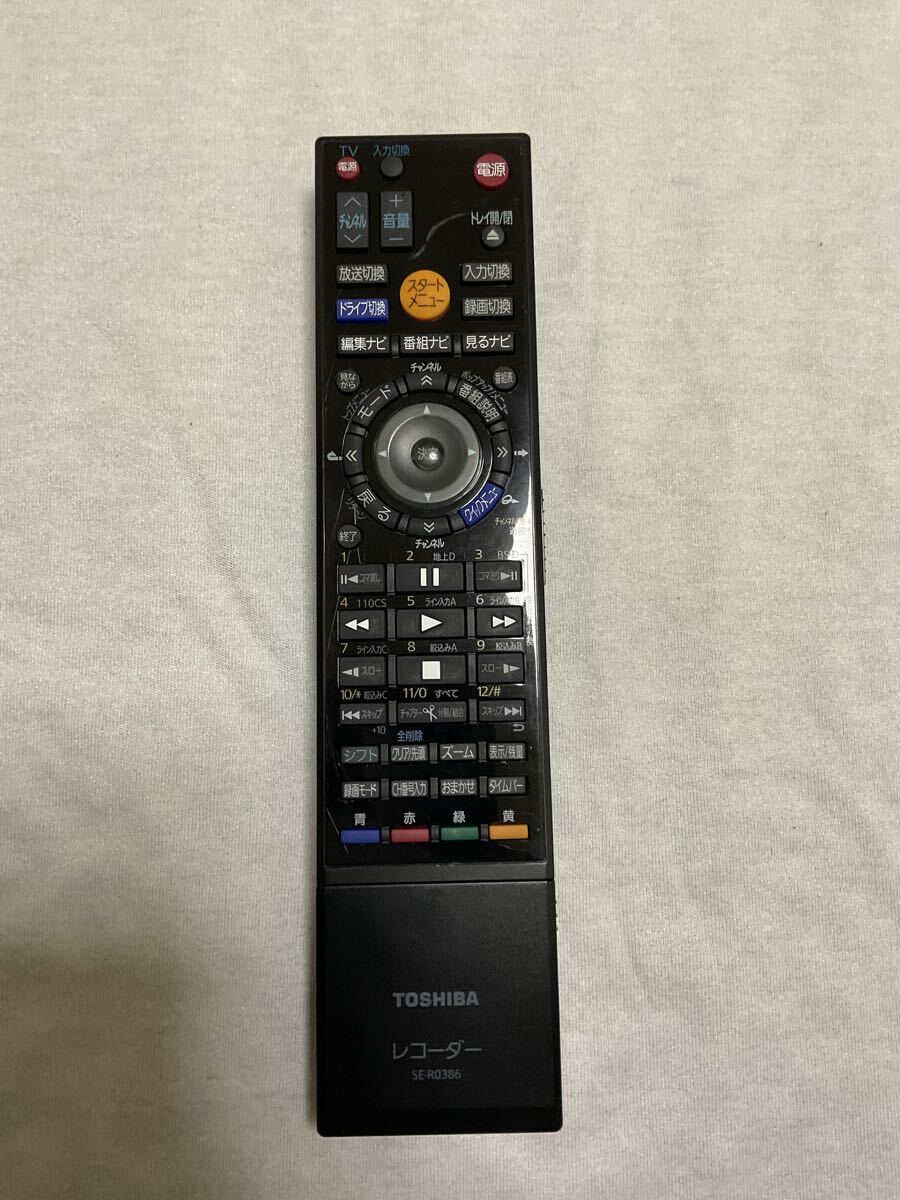 TOSHIBA レコーダーリモコン SE-R0386 No.153_画像1