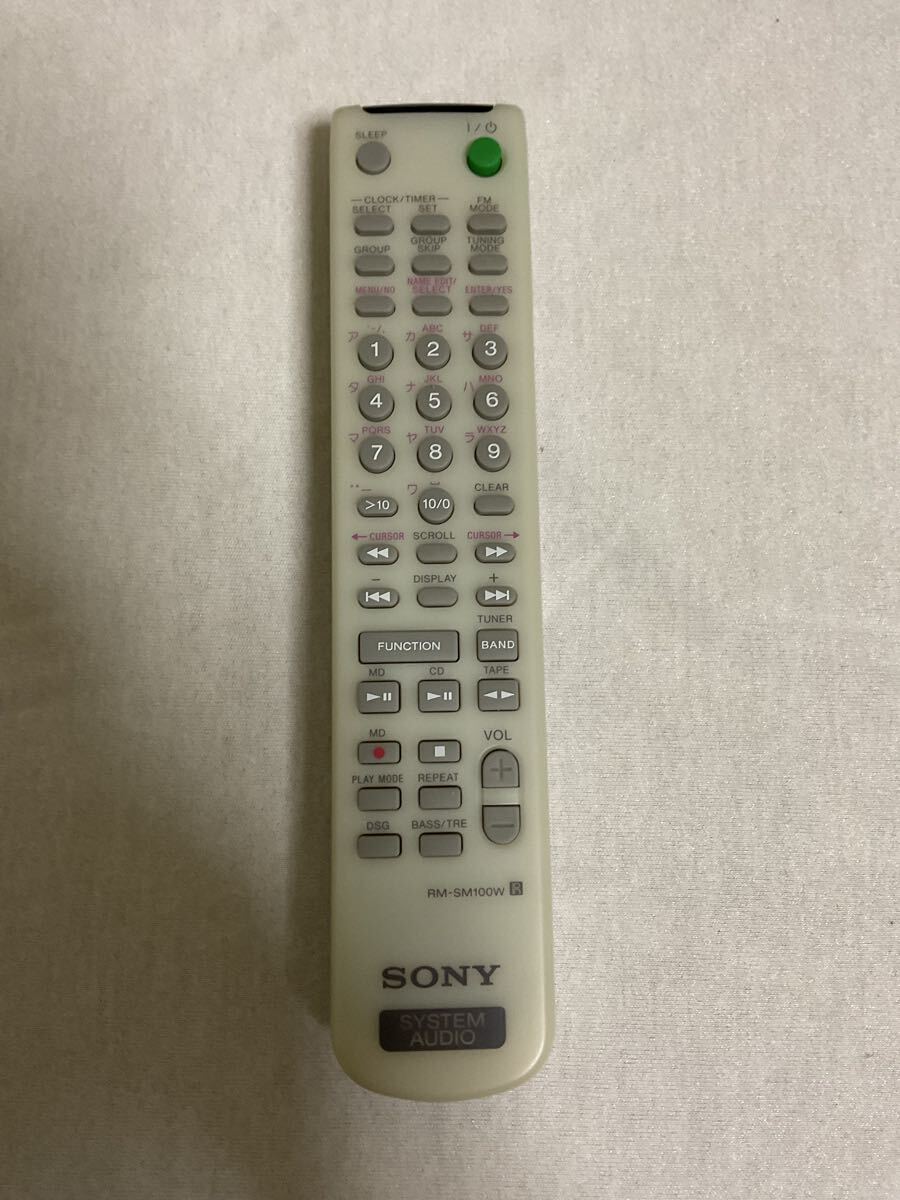 SONY オーディオリモコン RM-SM100W No.177_画像1