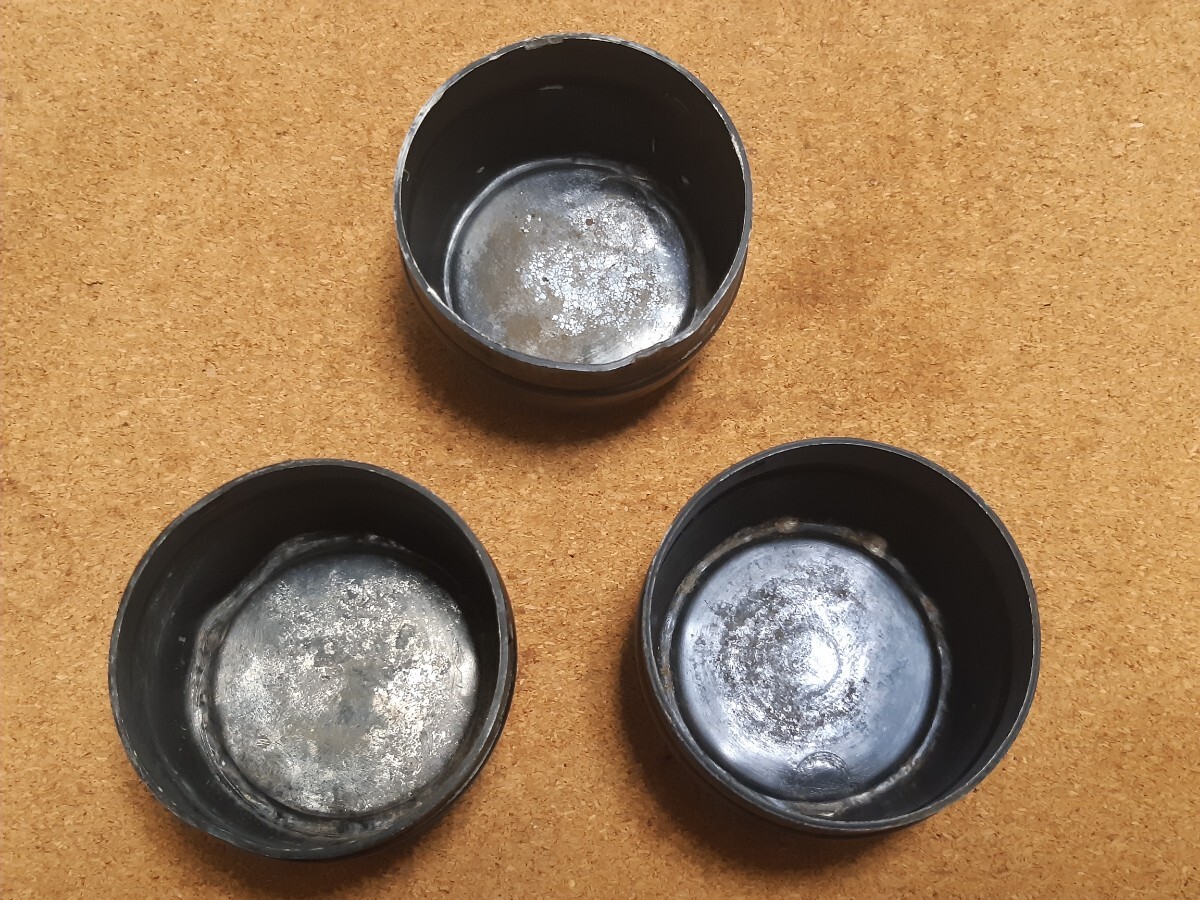 当時物 ENKEI センターキャップ エンケイ ３個セット 直径約60.5mm 高さ約37.5mm ブラック_画像7