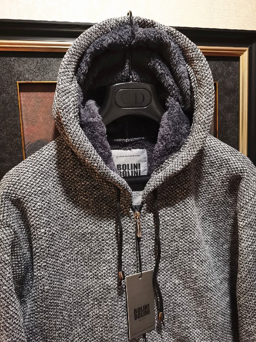 最高級ポルトガル製◆イタリア・ミラノ発*BOLINI/ボリニ*ブラックラインdesigner*防寒 ジャンパー/パーカ48/Lサイズ_画像7