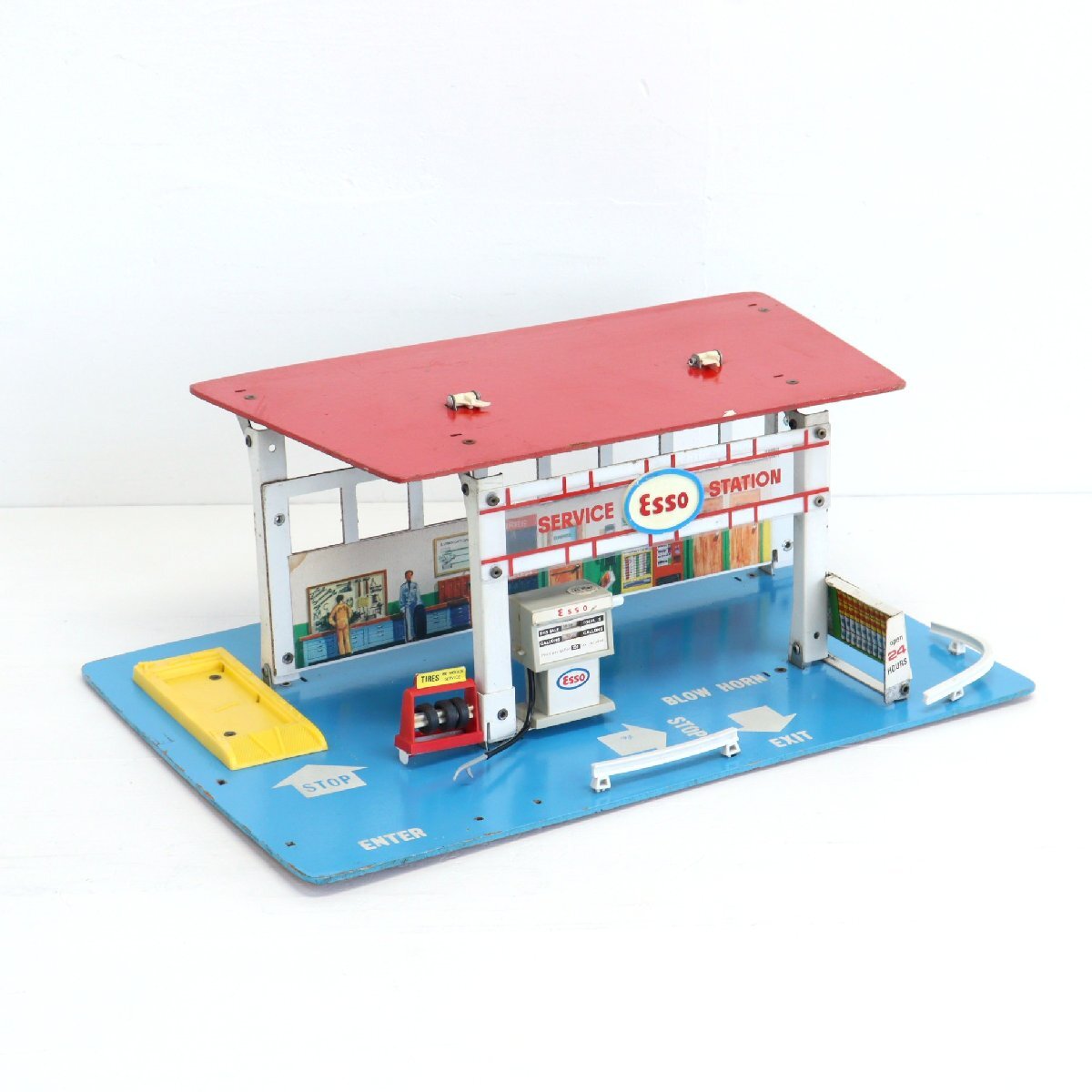 70s Esso сервис стойка Play комплект / складной Vintage America игрушка игрушка смешанные товары украшение #702-40-381-529