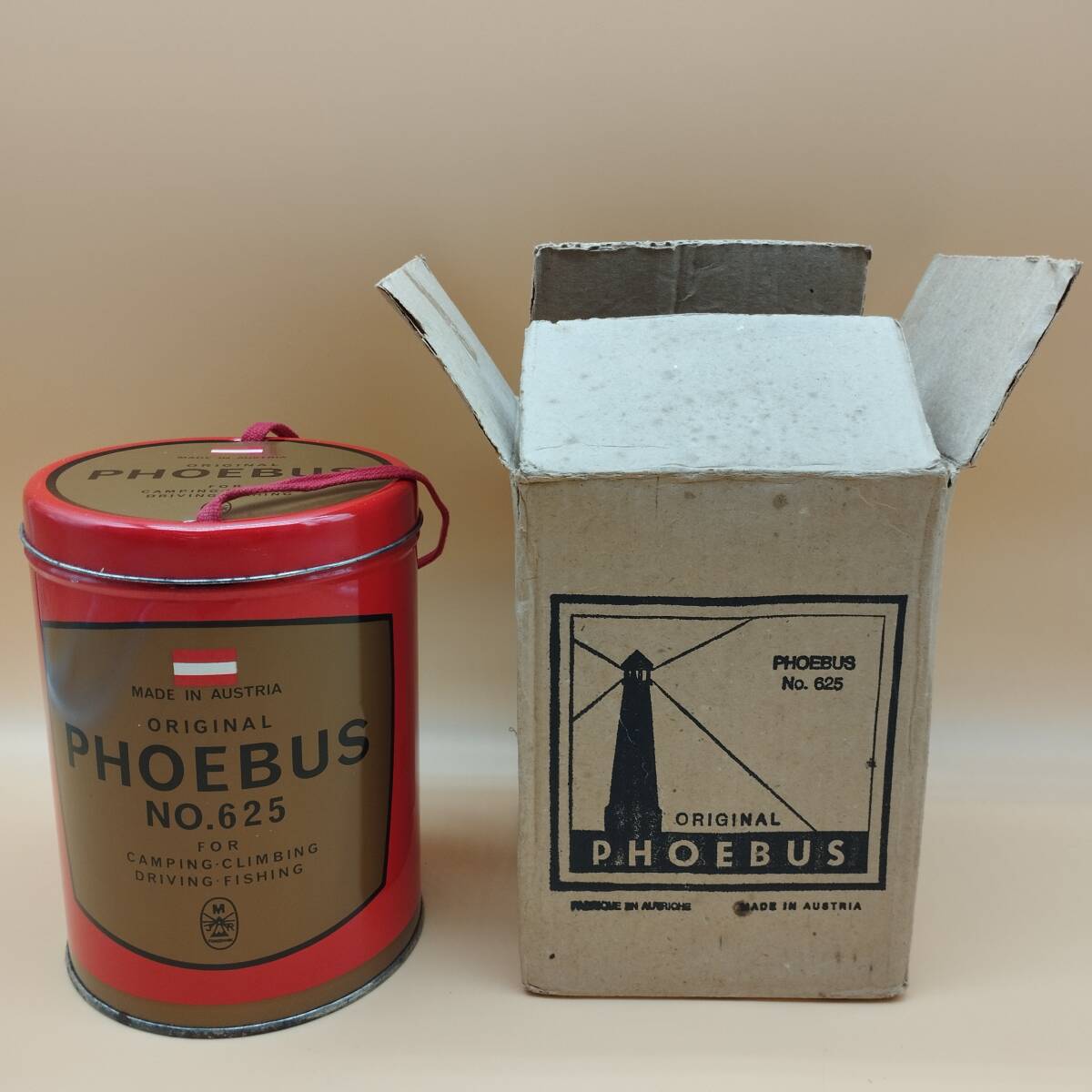【D11869】ホエーブス PHOEBUS No.625 austria オーストリア ストーブ 登山 シングルバーナー コンロ アウトドア キャンプ 缶 ビンテージ_画像7