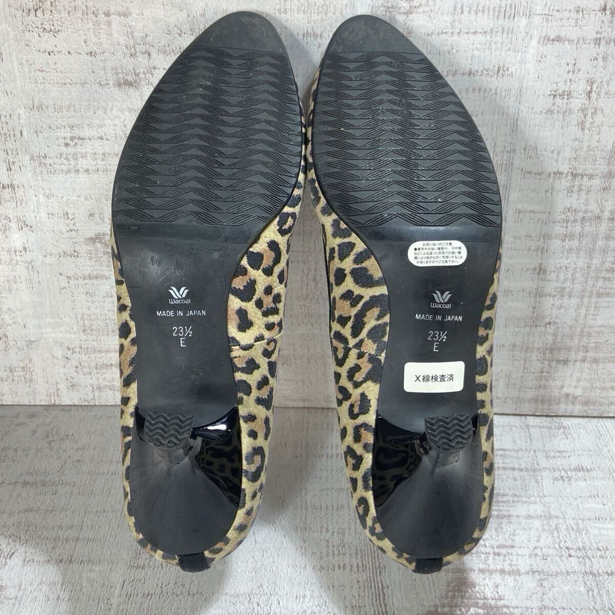 Wacoal SUCCESS WALK ワコール サクセスウォーク パンプス レディース 23.5cmE ヒョウ柄_画像9