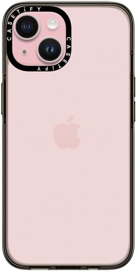 CASETiFY コンパクト iPhone 15 ケース [MIL規格準拠 (2x MIL-STD-810G) / 1.2mからの落下テストをクリア] - クリア ブラック_画像3
