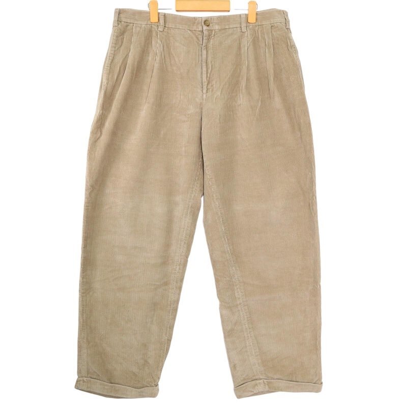 NAUTICA ノーティカ 2タック太畝コーデュロイパンツ W38 カーキベージュ CLASSIC FIT hpc-0052_画像1