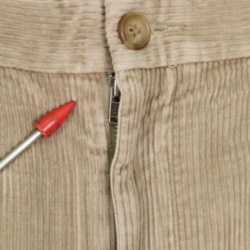 NAUTICA ノーティカ 2タック太畝コーデュロイパンツ W38 カーキベージュ CLASSIC FIT hpc-0052_画像6