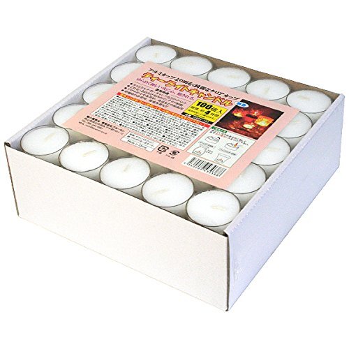 ティーライトキャンドル クリアカップ 燃焼 約4時間 100個 ティーキャンドル ロウソク ろうそく_画像1