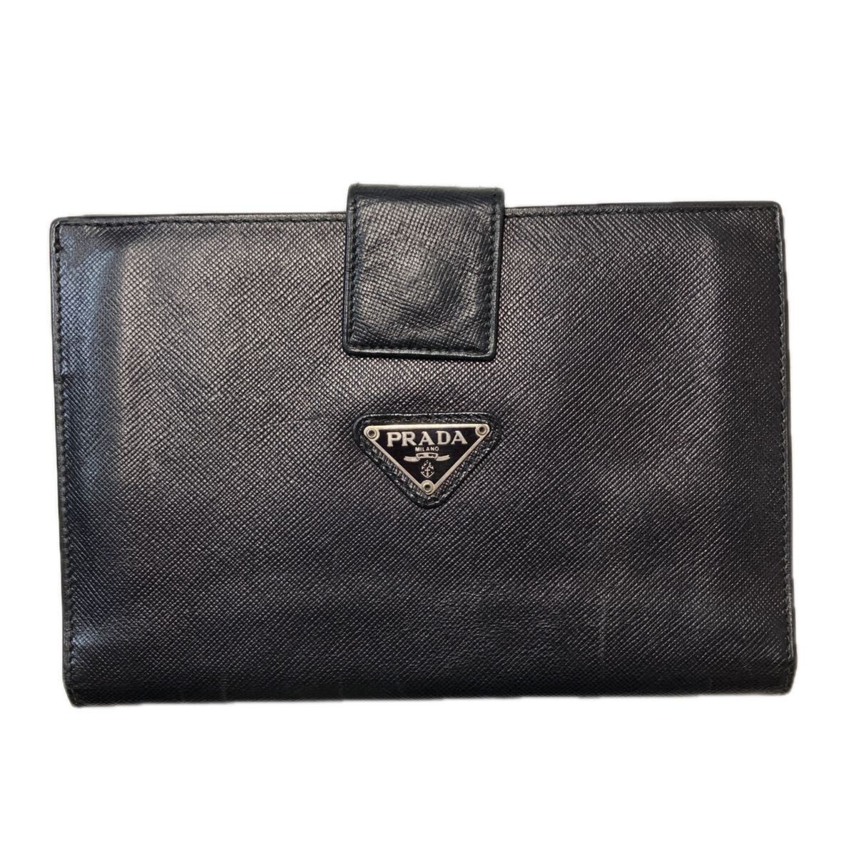 【2e31be67】PRADA プラダ サフィアーノレザー カードケース パスケース 名刺入れ_画像1