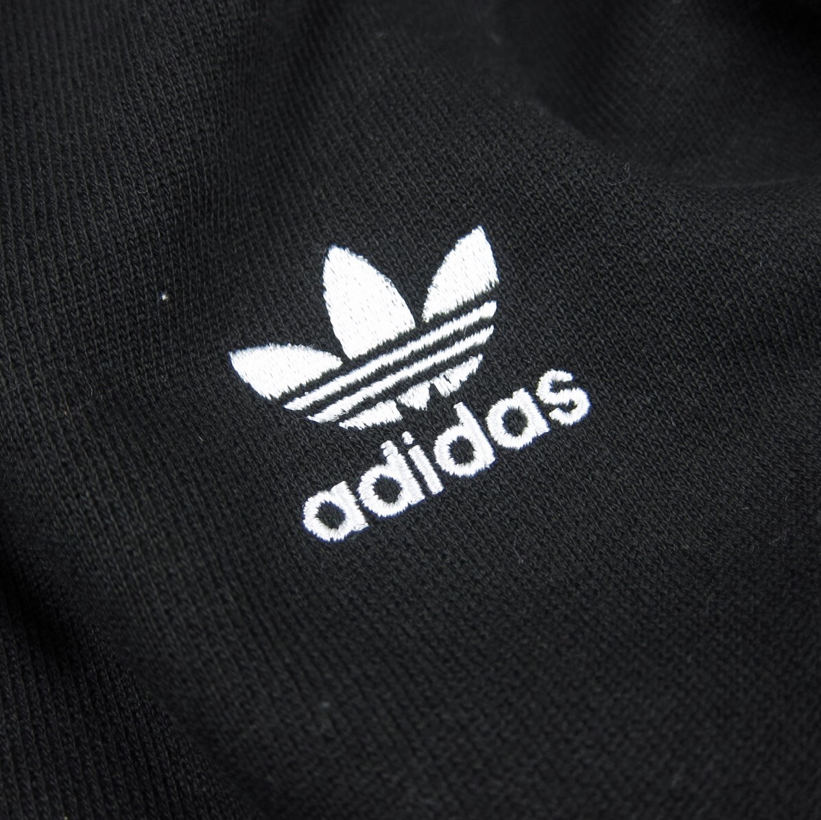 新品 ★ adidas originals アディダス オリジナルス フレンチテリー トレフォイル パーカー フーディー T96/956黒/XO【2XL】_画像3