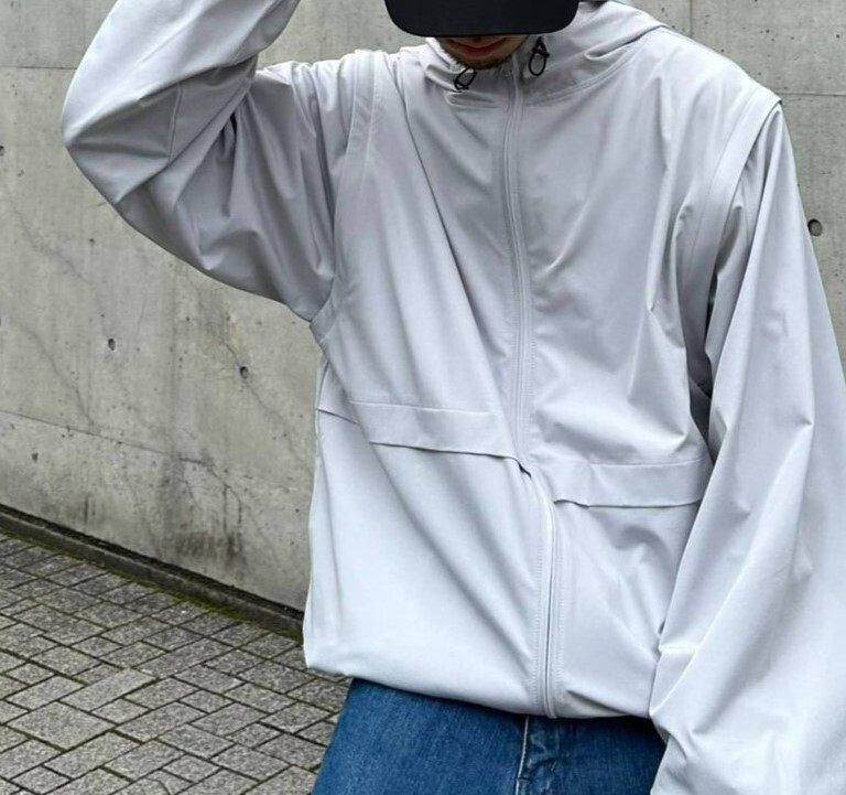 新品 ■ チャオパニック CIAOPANIC TYPY 2way ナイロンフードジャケット 304A5/灰/【L】¥7,700_画像10