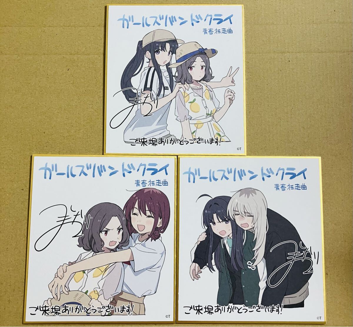 ガールズバンドクライ　色紙　コンプ アニメ「ガールズバンドクライ」トレーディングミニ色紙（50個入