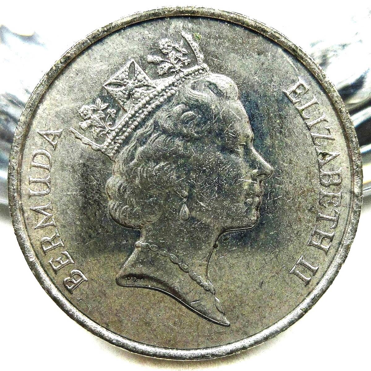 英領バミューダ 5セント 1990年 21.14mm 5.03g_画像2