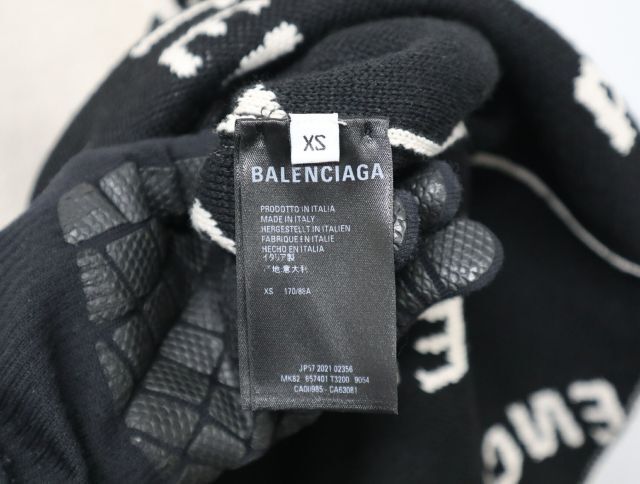 BALENCIAGA バレンシアガ ALLOVER LOGO CREW NECK KNIT 657401 T3200 サイズXS クルーネック ロ_画像6