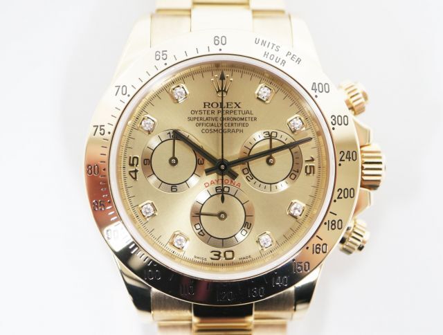 ロレックス ROLEX デイトナ 1165628G ゴールド P番 8P ダイヤモンド YG イエローゴールド クロノグラフ 自動(dòng)巻き メンズ
