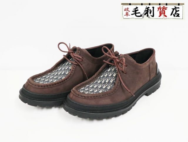 ディオール DIOR エクスプロ―ラ― オブリーク ボートシューズ ネイビー ブラウン サイズ43 27.0cm メンズ【中古】靴_画像1