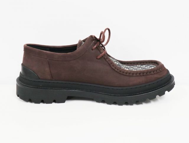 ディオール DIOR エクスプロ―ラ― オブリーク ボートシューズ ネイビー ブラウン サイズ43 27.0cm メンズ【中古】靴_画像3