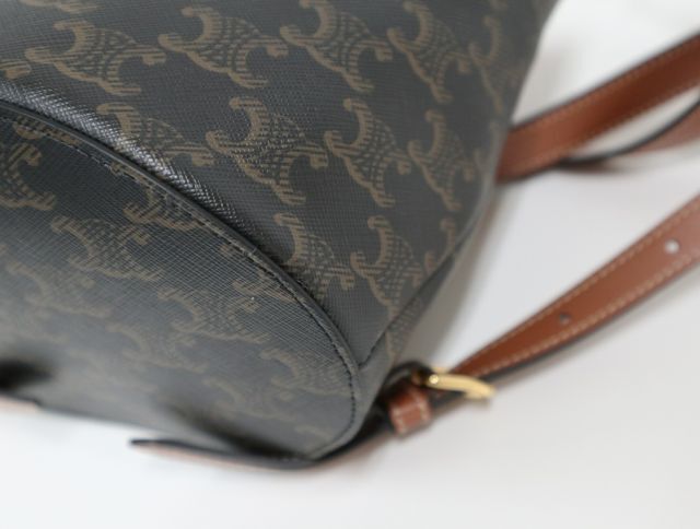 セリーヌ CELINE ボニー バックパック トリオンフキャンバス & カーフスキン タン 極上美品 【中古】 リュック バッグ_画像5