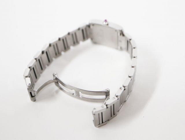  Cartier CARTIER Tank Francaise розовый ракушка W51028Q3 нержавеющая сталь SS кварц женский [ б/у ] часы 