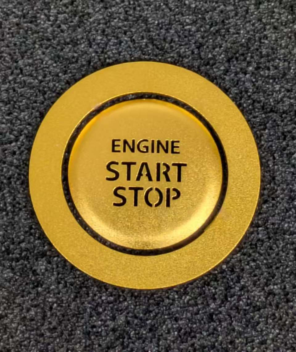 セット割? デザイン性UP? エンジン スターター スイッチ カバー リング 金 デリカ D:2 MB37S ハイブリッド MX MZ カスタムハイブリッドMV