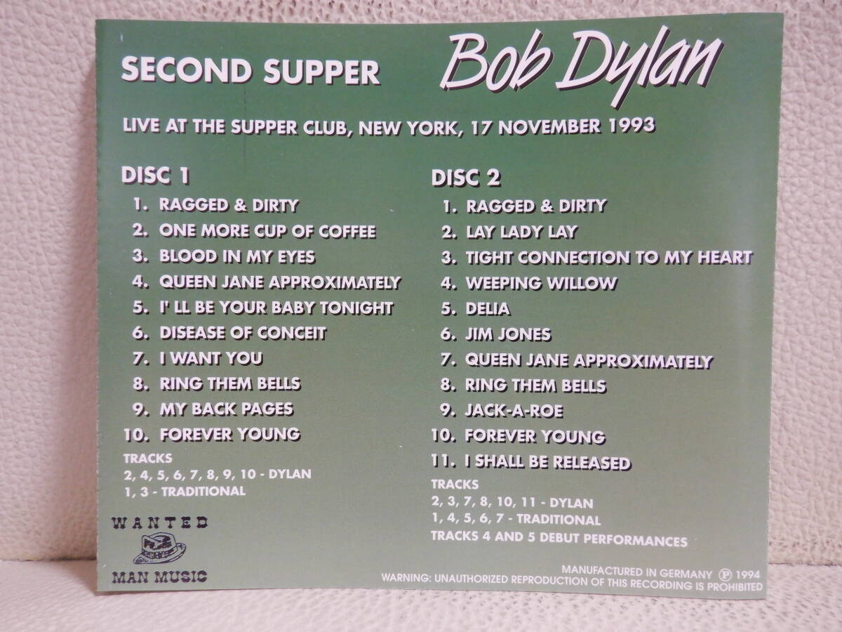 [CD] BOB DYLAN / SECOND SUPPER (2枚組)_画像2