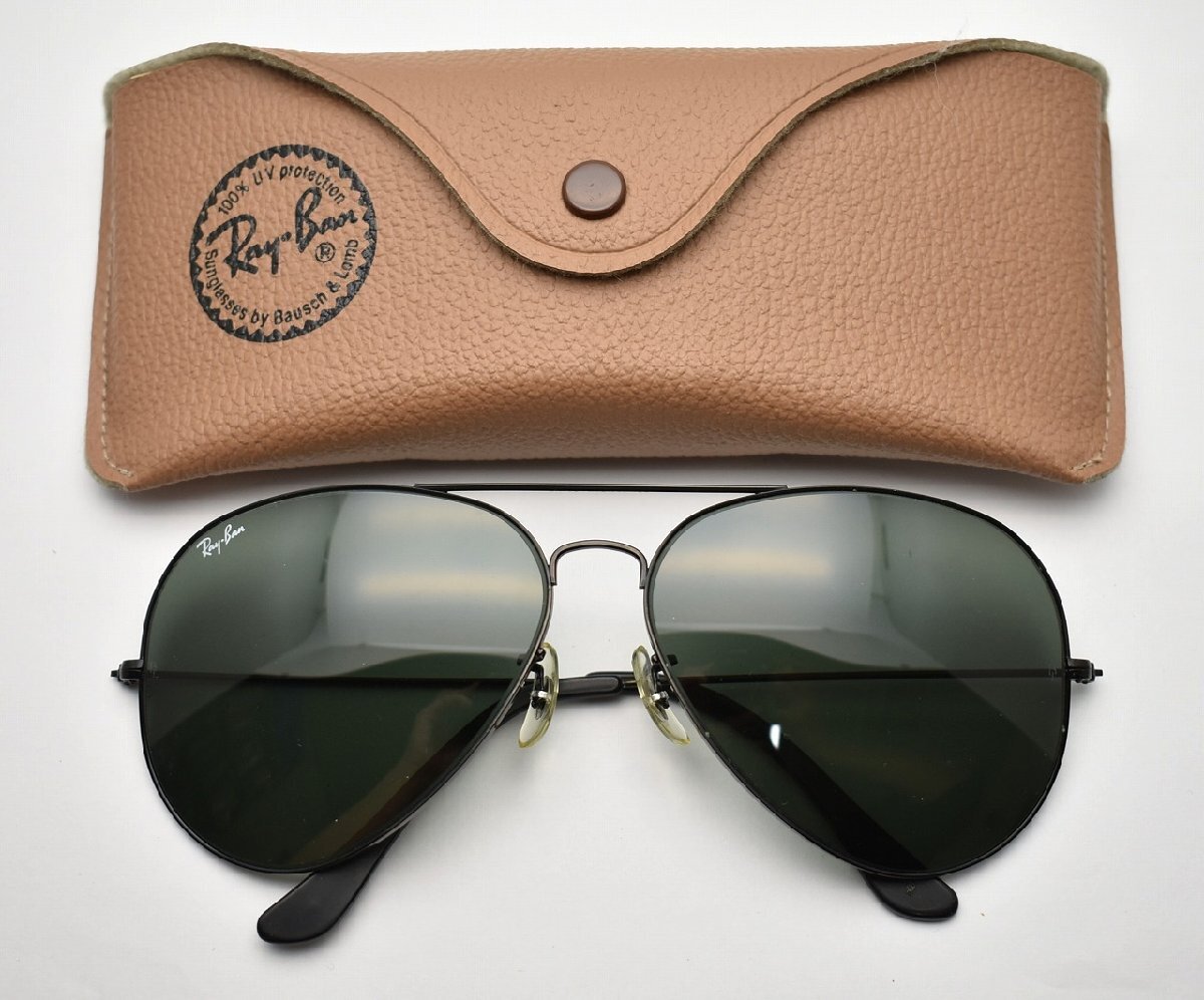 竜K483◆ヴィンテージ B＆L Bauch＆Lomb Ray-Ban ボシュロム レイバン アビエーター サングラス 64□14 眼鏡 めがね メガネ_画像1
