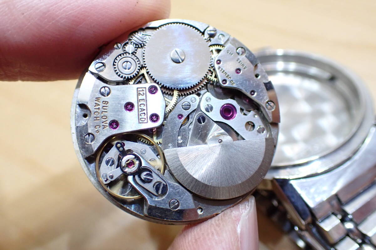 希少 ブローバ/BULOVA アンバサダー ◆ 変わり文字盤 マイクロローター 自動巻き アンティーク メンズ腕時計_画像2