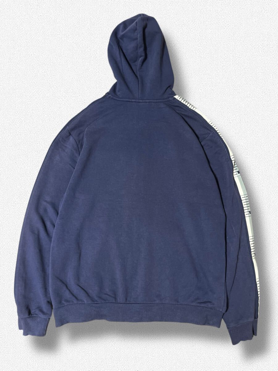 PUMA フーディーラインロゴジップアップパーカー ネイビー XL ●洗濯プレス済● プーマ パーカー ジャージ スウェット 紺色 古着/768_画像9