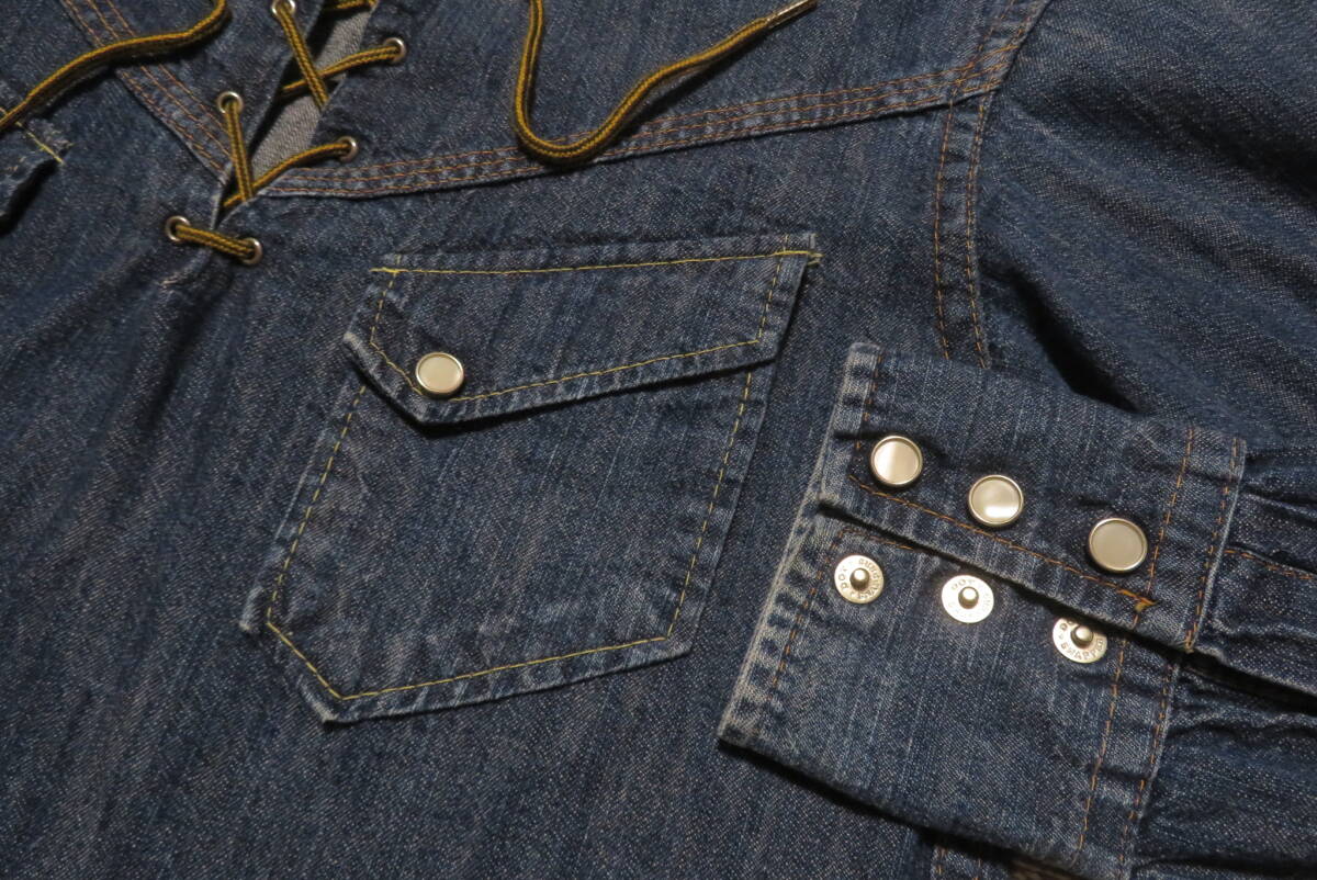 ★旧.リアルマッコイ・JOE McCOY★プルオーバー/ウエスタンシャツ ロングホーン【中古】size14_画像5