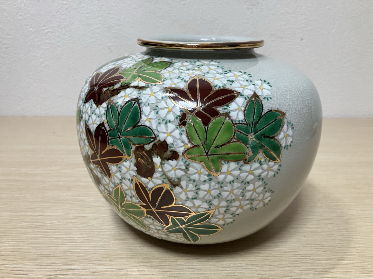 【中古現状渡し】後藤陶逸 犬山焼 花瓶 花入【陶器01】_画像3