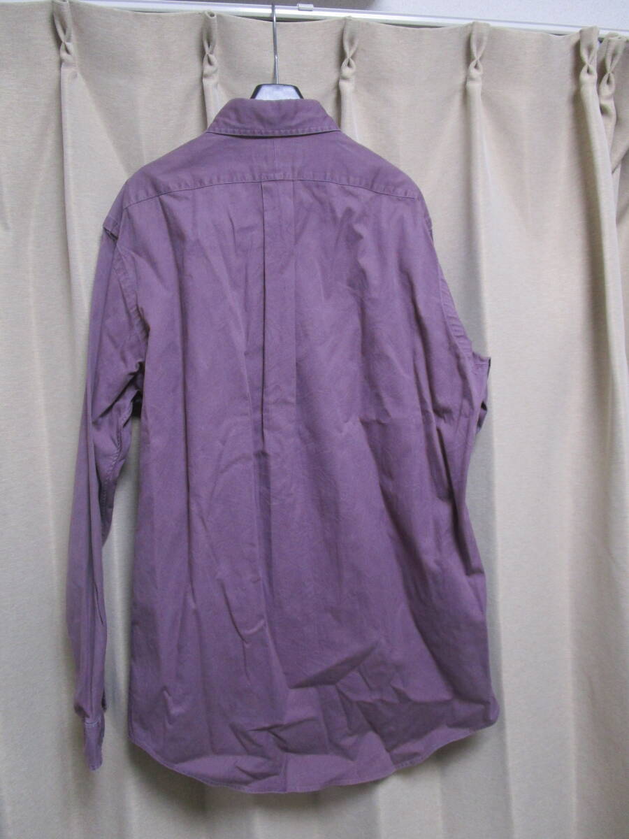 シンガポール製 ラルフローレン メンズ 長袖シャツ ボタンダウン ヴィンテージ USA バーストウ アウトレット購入_画像2