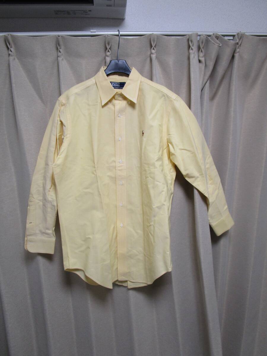 シンガポール製 ラルフローレン メンズ 長袖シャツ ボタンダウン ヴィンテージ USA バーストウ アウトレット購入_画像4