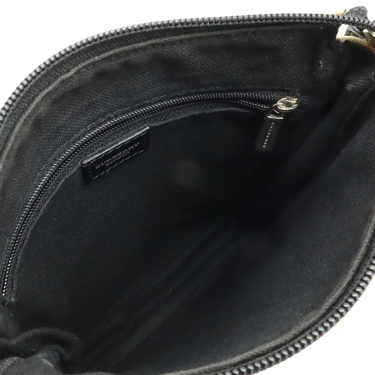 BURBERRY バーバリー ノバチェック チェック柄 ショルダーバッグ ポシェット 斜め掛け PVC レザー ベージュ ブラック 黒 ボルドー_画像7