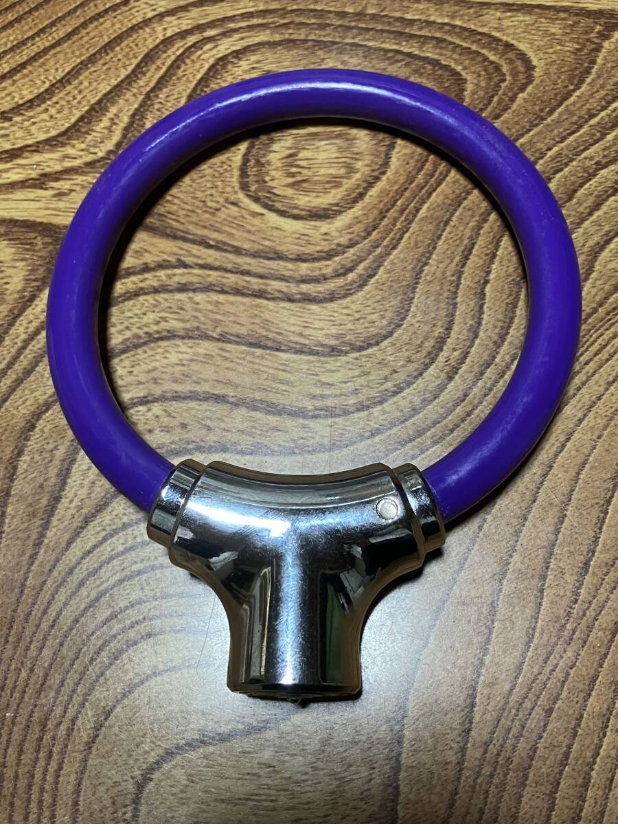 HONBIKE ホンバイク 純正 ロック 自転車 鍵 タイヤロック 紫_画像2
