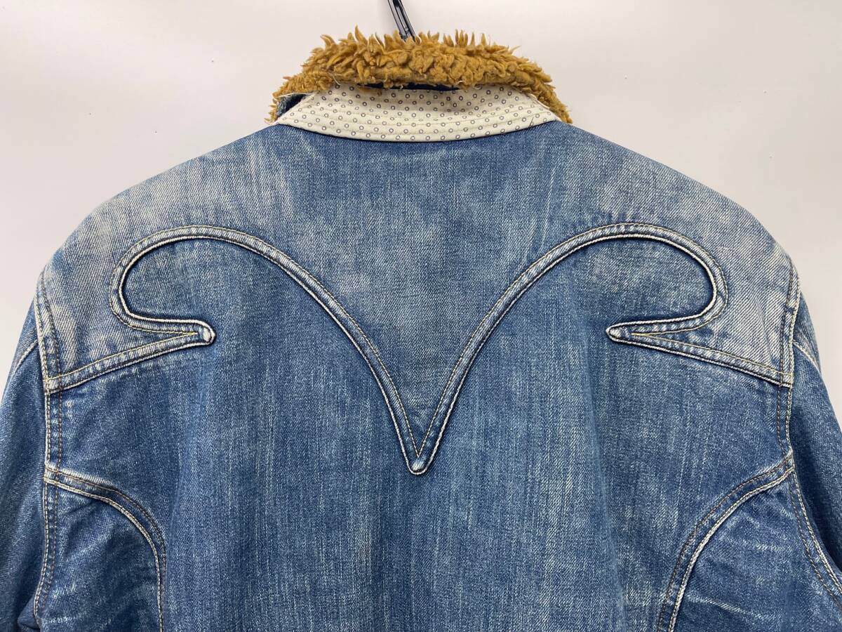 DIESEL ディーゼル XL デニムジャケット ジージャン 裏ボア ブルゾン USED 秋冬 アウター 肉厚 ヴィンテージ加工 DM0001_画像5