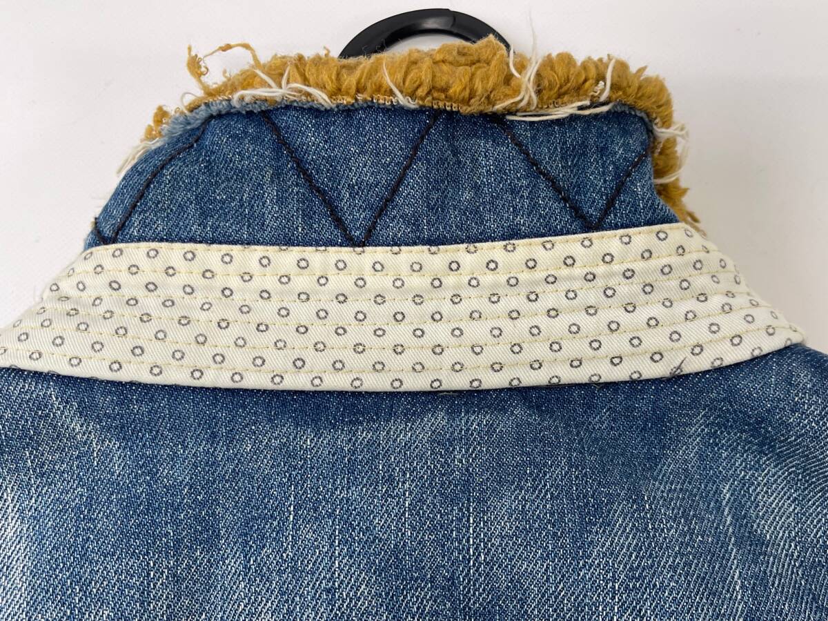 DIESEL ディーゼル XL デニムジャケット ジージャン 裏ボア ブルゾン USED 秋冬 アウター 肉厚 ヴィンテージ加工 DM0001_画像6