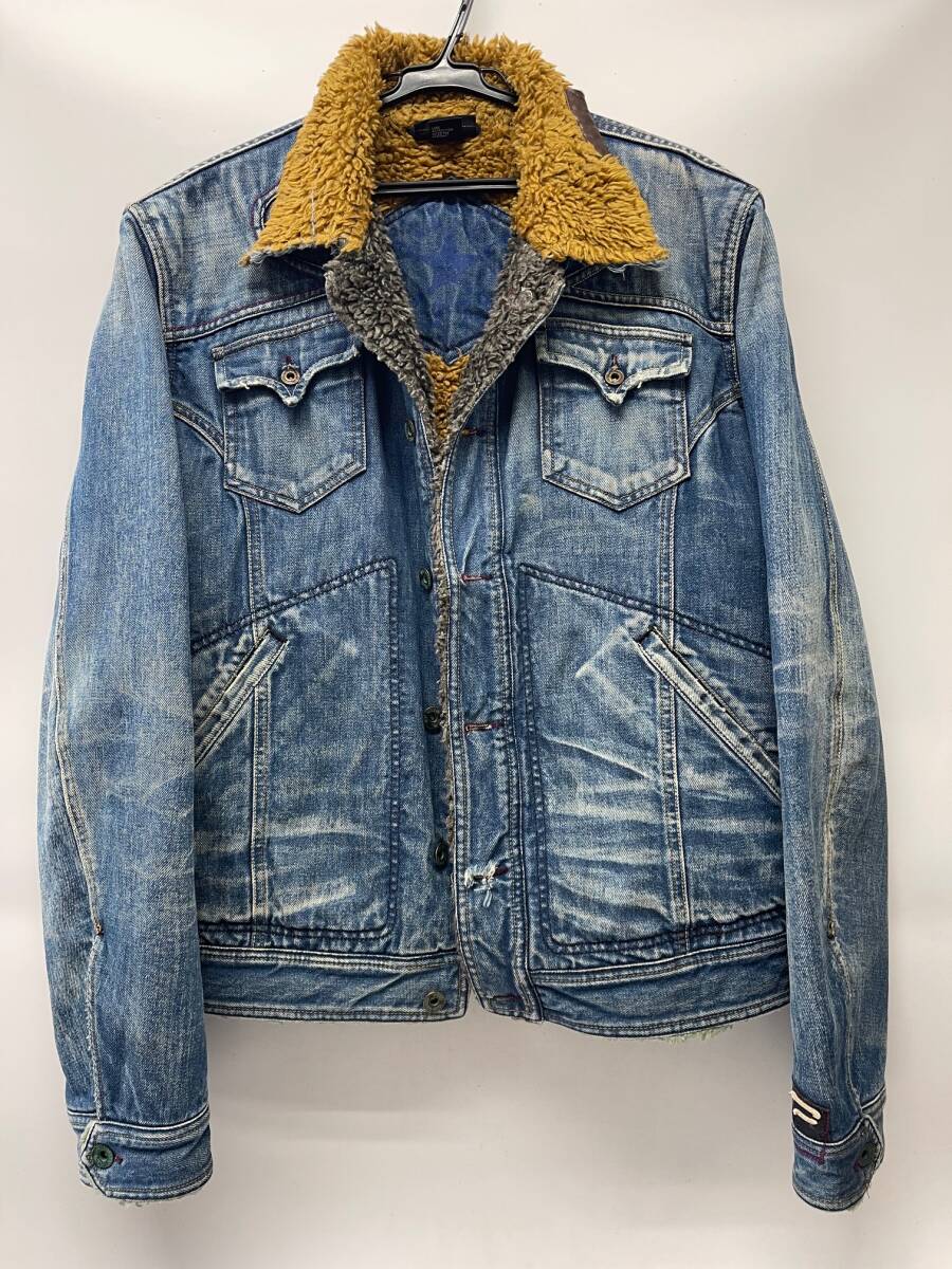 DIESEL ディーゼル XL デニムジャケット ジージャン 裏ボア ブルゾン USED 秋冬 アウター 肉厚 ヴィンテージ加工 DM0001_画像1