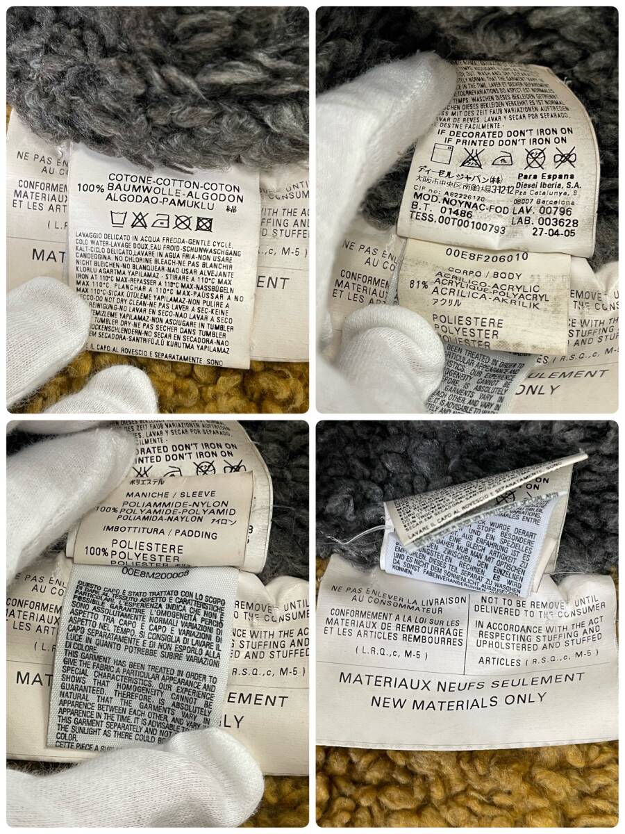 DIESEL ディーゼル XL デニムジャケット ジージャン 裏ボア ブルゾン USED 秋冬 アウター 肉厚 ヴィンテージ加工 DM0001_画像10