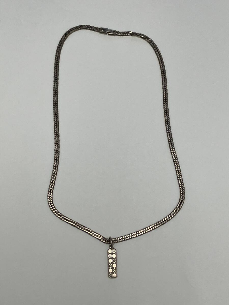 GIIW32 0.12ct 6P ダイヤ ゲルマニウム 重量約24.5g 約50㎝ 喜平 ネックレス シルバー アクセサリー_画像2